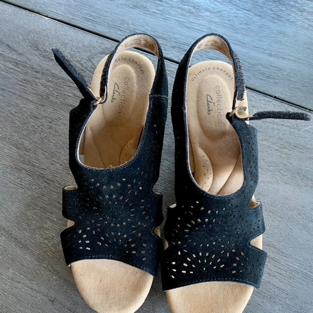 Clarks Collection Giselle Bay Wedge in Black